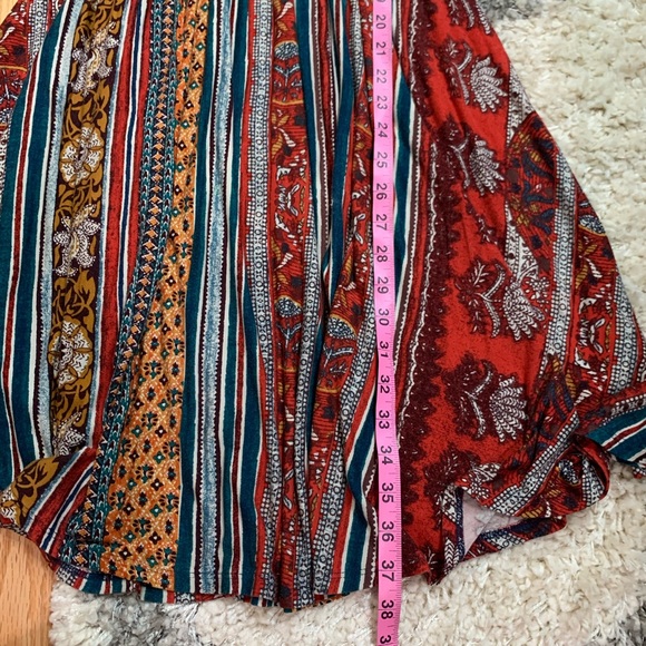 ANTHRO MAEVE Tamera Wrap Dress in Red Motif - Picture 12 of 14